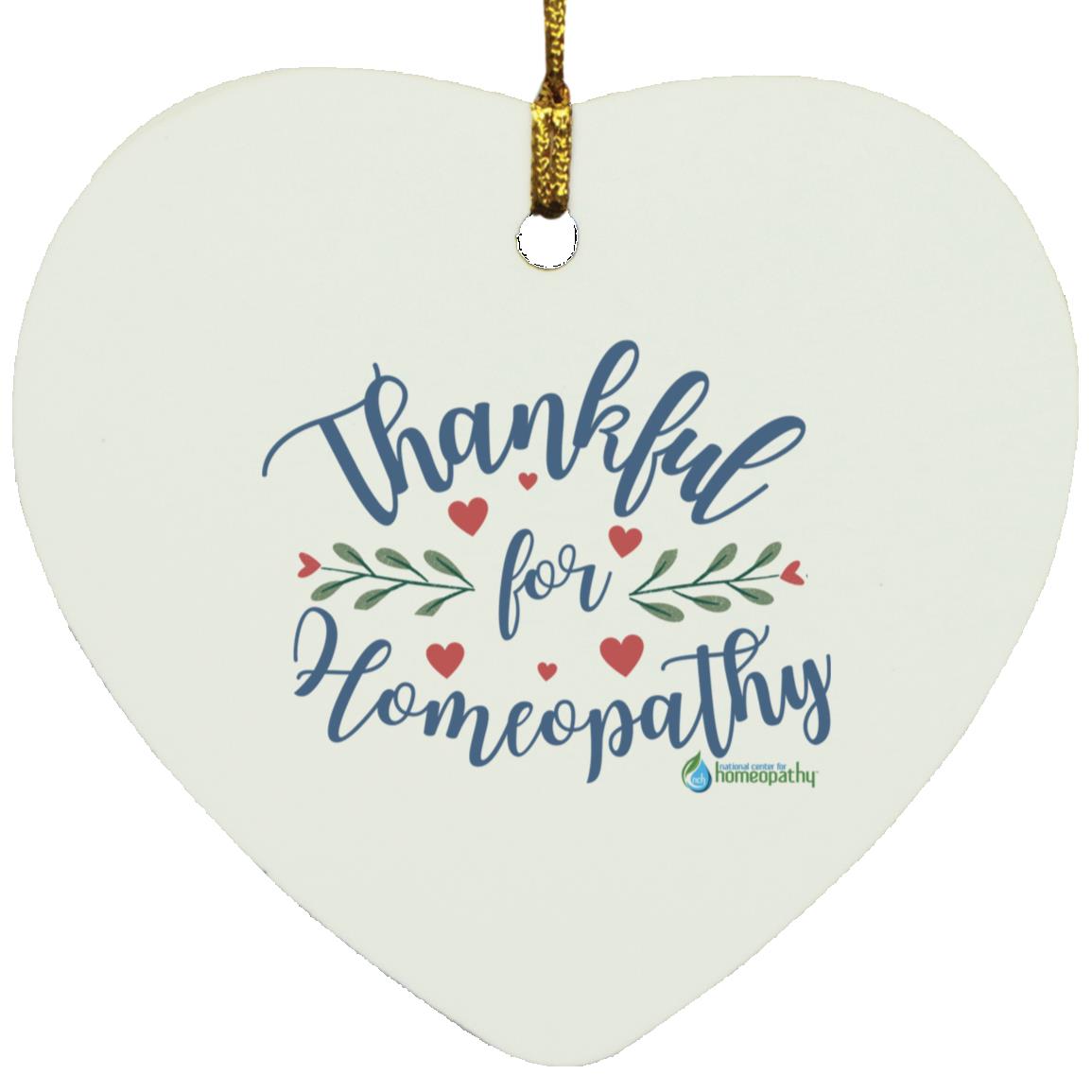 Thankful for Homeopathy Heart Ornament