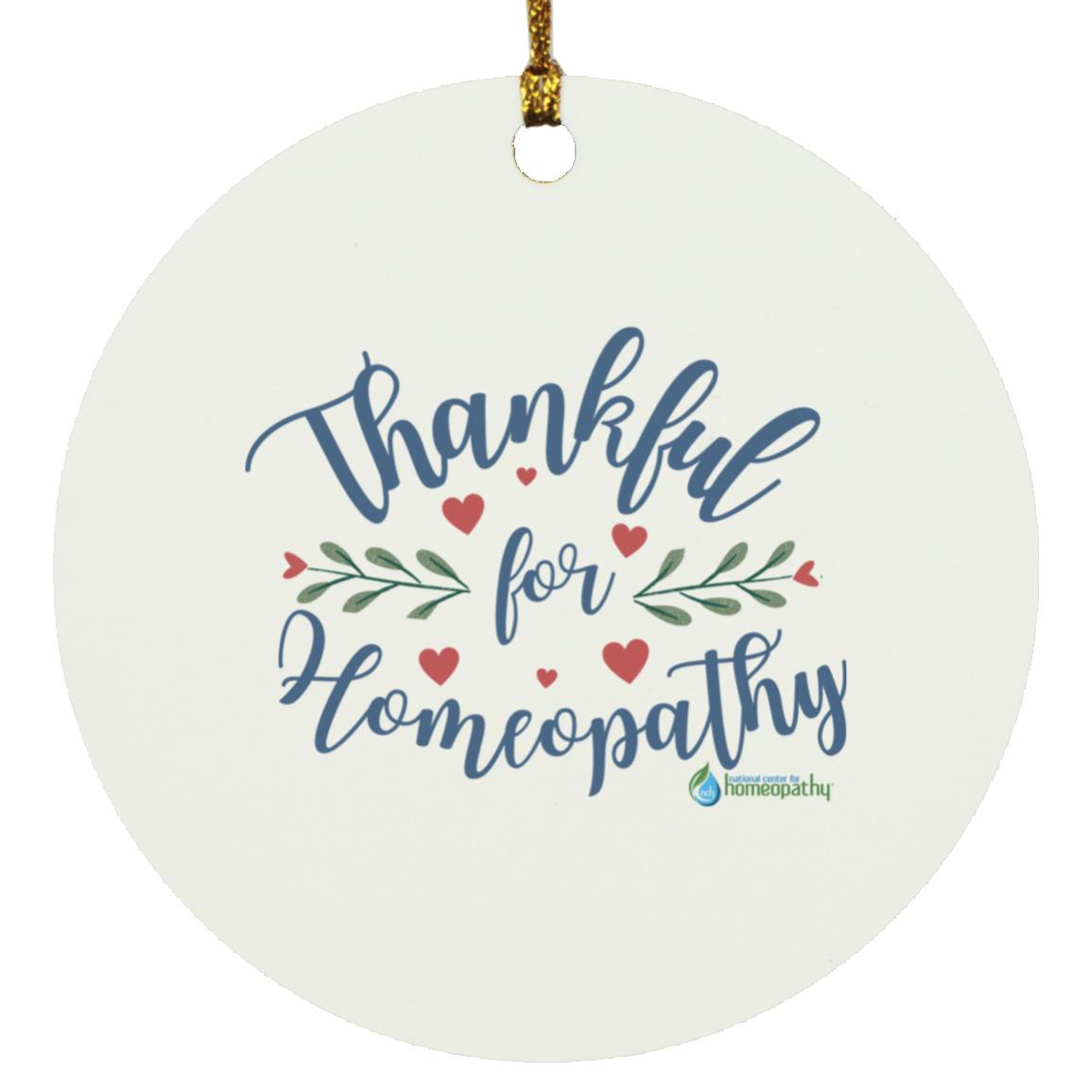 Thankful for Homeopathy Circle Ornament