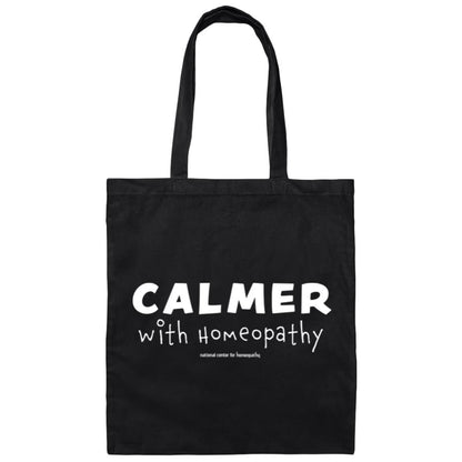 Calmer with Homeopathy Canvas Tote Bag - Multiple Colors