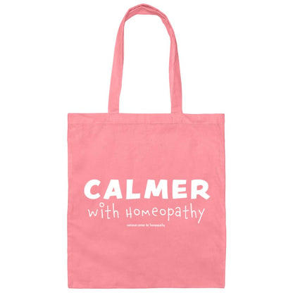 Calmer with Homeopathy Canvas Tote Bag - Multiple Colors