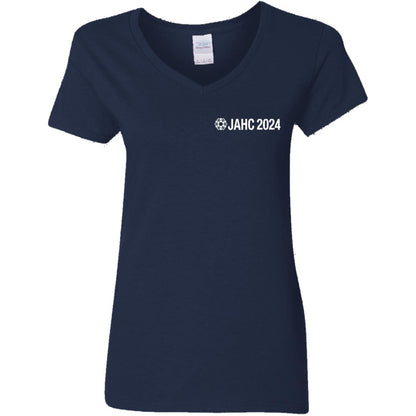 JAHC 50th Anniversary Women's V-Neck T-Shirt - Dual-Sided Design