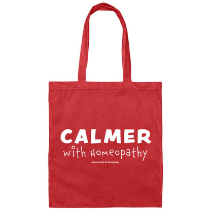 Calmer with Homeopathy Canvas Tote Bag - Multiple Colors